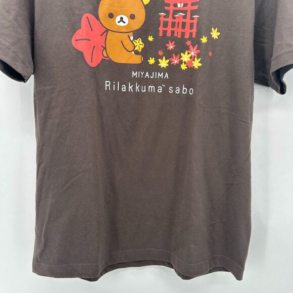 Rilakkuma Teabo m210 Sabo‎ T-Shirt Mens Small Brown Limited Ed San-X Japan Anime - Picture 4 of 9